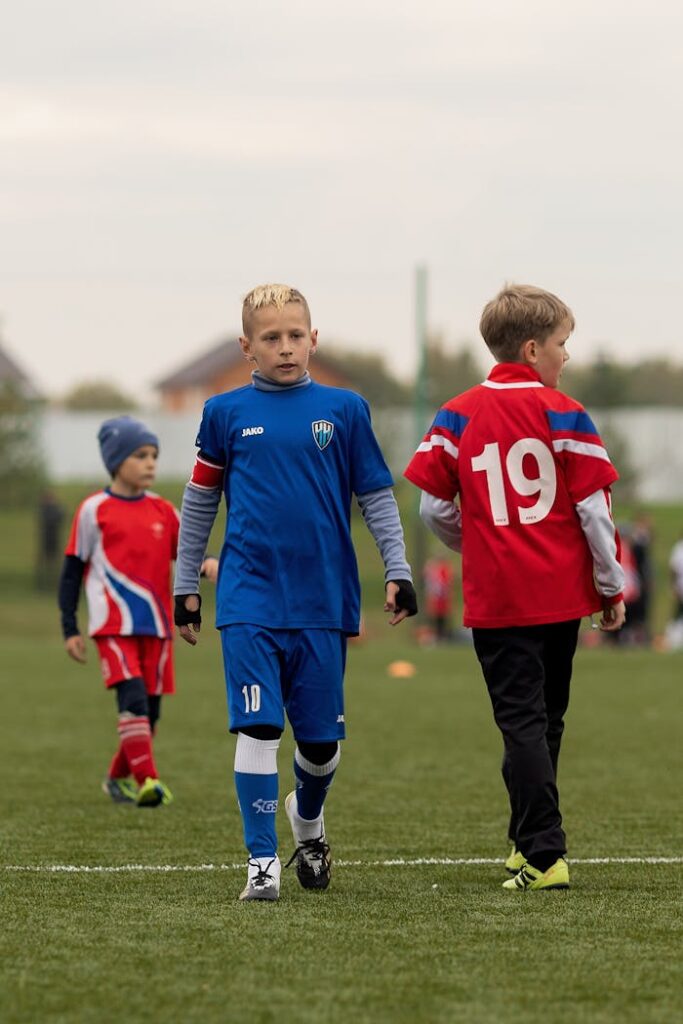 Boys in their Football Uniform